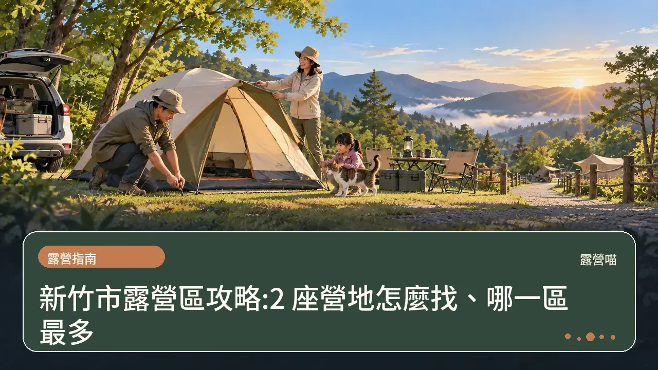 新竹市露營區攻略:2 座營地怎麼找、哪一區最多主題插畫