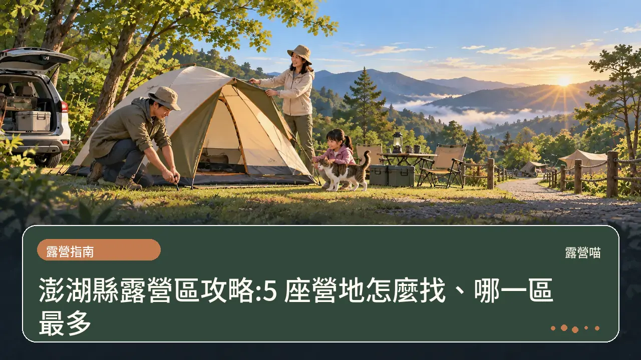 澎湖縣露營區攻略:5 座營地怎麼找、哪一區最多主題插畫
