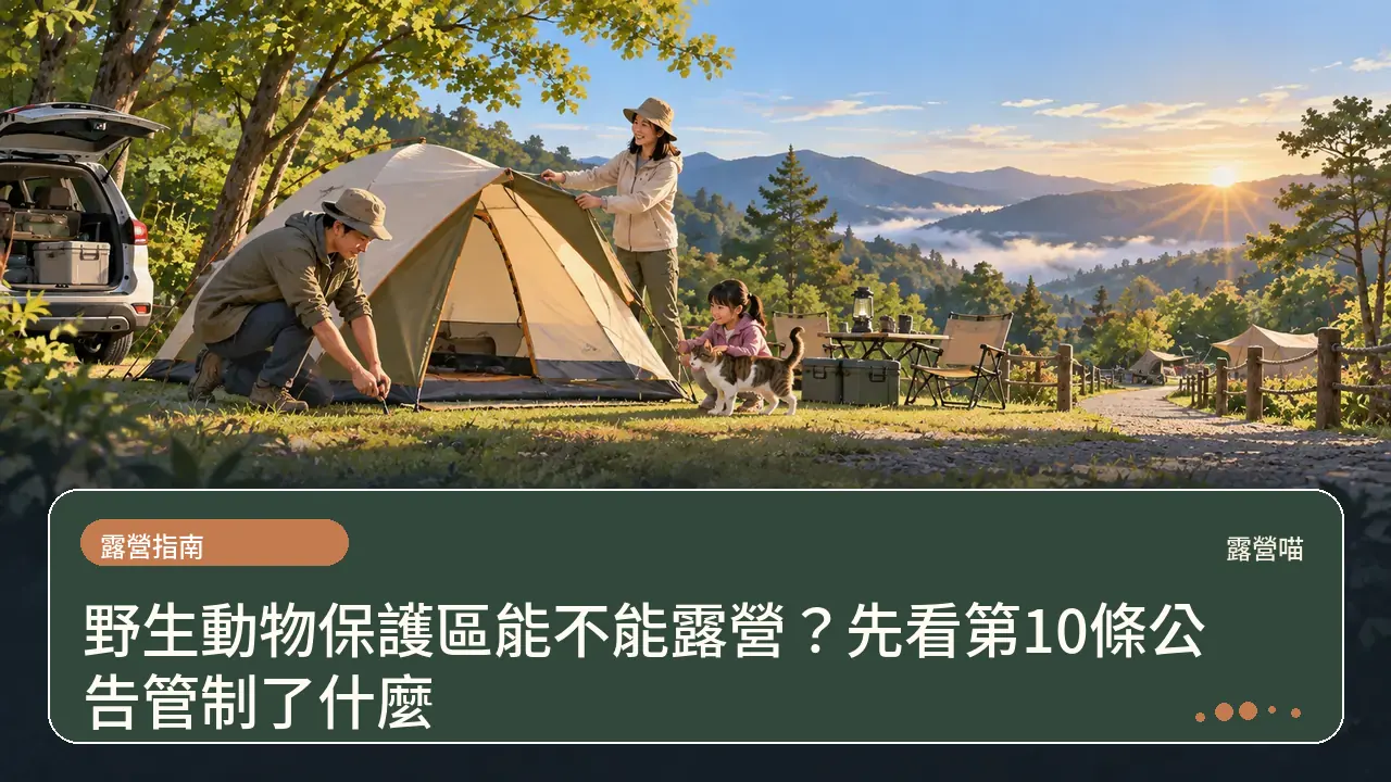 野生動物保護區能不能露營？先看第10條公告管制了什麼主題插畫